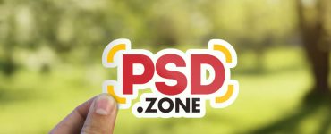 Hand Holding Sticker Mockup