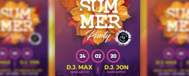 Summer Party Flyer Template PSD