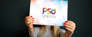 Woman Holding Placard Mockup