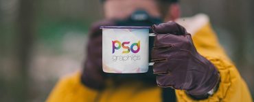 Enamel Mug Mockup PSD Template