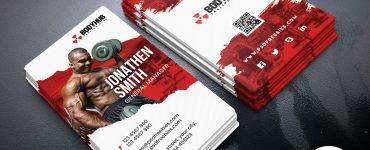 Fitness Gym Business Card Template PSD