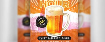 Happy Hour Promotion Flyer PSD