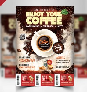 Coffee Shop Flyer PSD Template