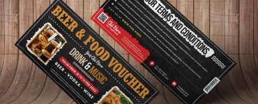 Drink and Food Voucher Design Template