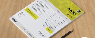 Free A4 Size Invoice Template PSD