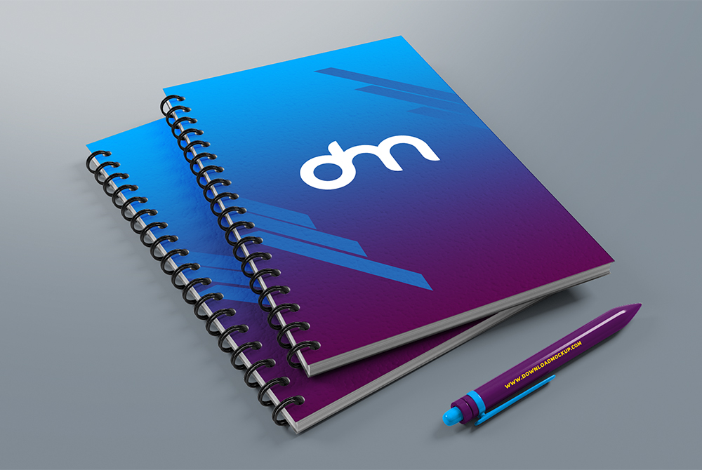 Download Spiral Notebook Mockup PSD Template - Download PSD