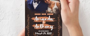 Wedding Invitation Card Template PSD