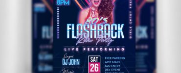 Retro Party Flyer Design Template