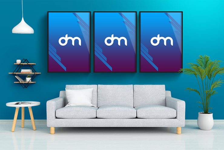 Wall Poster Frame Mockup Template