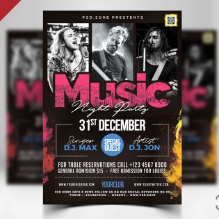 Night Club Party Flyer Design Template
