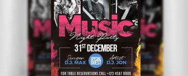 Night Club Party Flyer Design Template