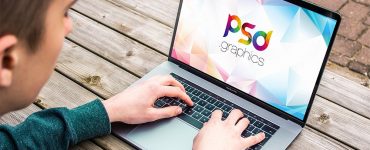 Working on MacBook Pro Mockup Template