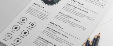 Clean Resume CV Design Template PSD