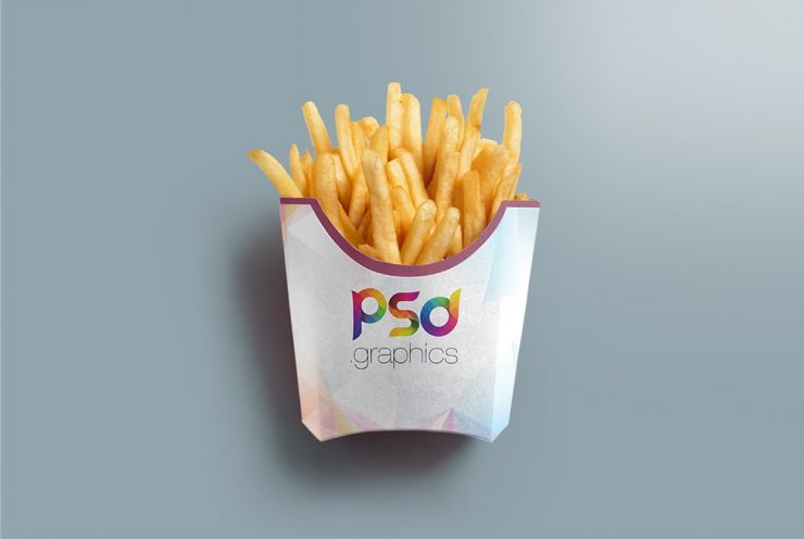 Download French Fries Packaging Mockup Template - Download PSD