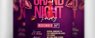 Red Carpet Party Flyer Template