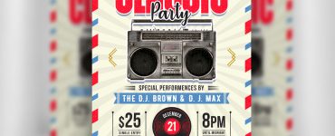Retro Style Flyer PSD Template