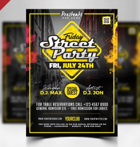 Street Party Invitation Flyer Template