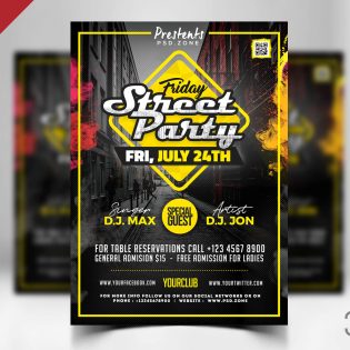 Street Party Invitation Flyer Template