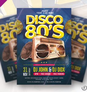 Classic Disco Party Flyer Template