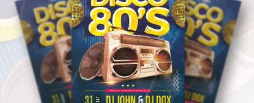 Classic Disco Party Flyer Template
