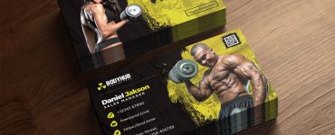 Gym Fitness Trainer Business Card Design Template