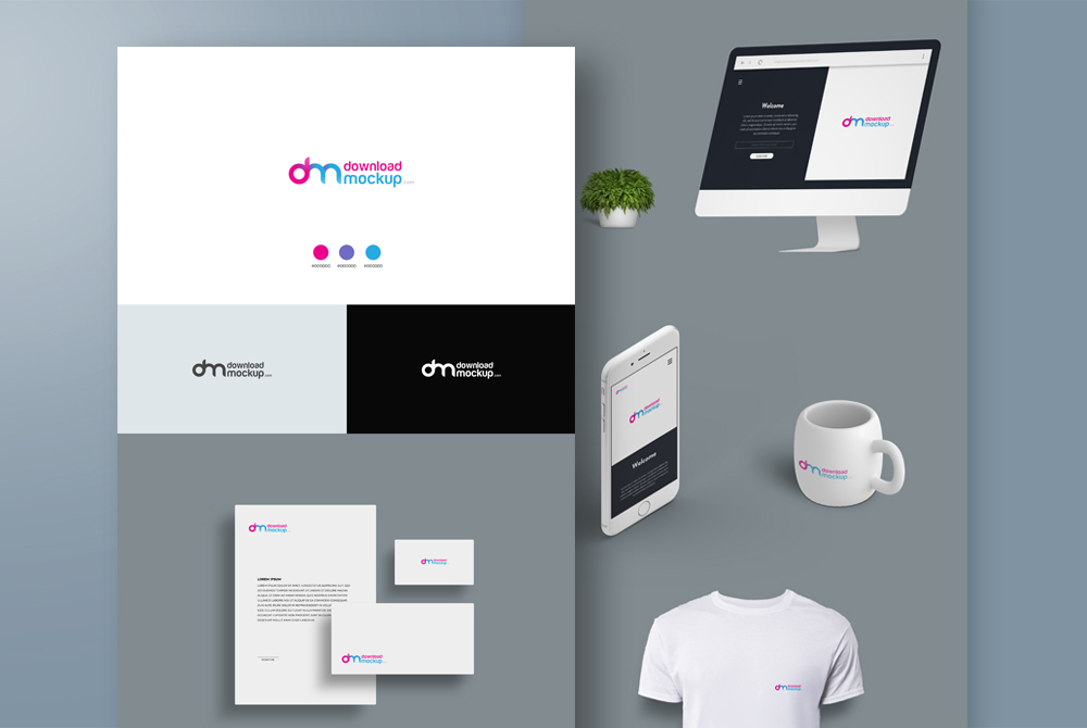 Download Logo Presentation Mockup PSD Template - Download PSD