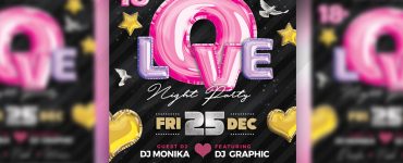 Love Night Club Party Flyer Template