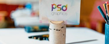 Rounded Corner Business Card PSD Mockup