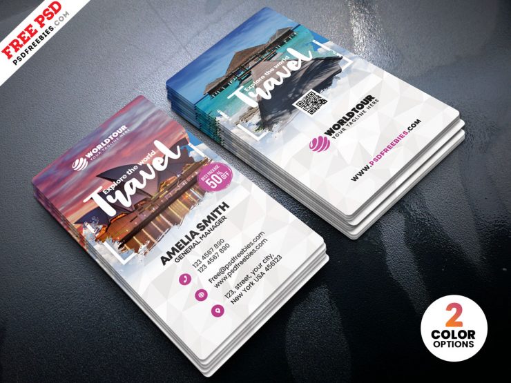Travel Agency Business Card Design Template