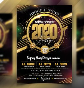 2020 New Year Party Flyer Template