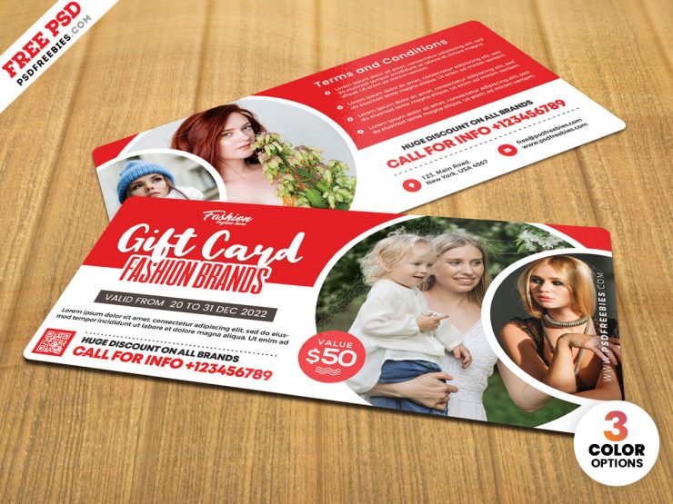 Fashion Store Gift Card Template