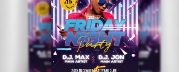 Friday Night Party Flyer Design Template