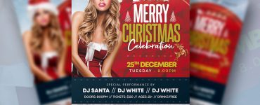 Merry Christmas Party Flyer Template