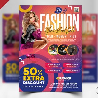 Year-End Fashion Sale Flyer Template