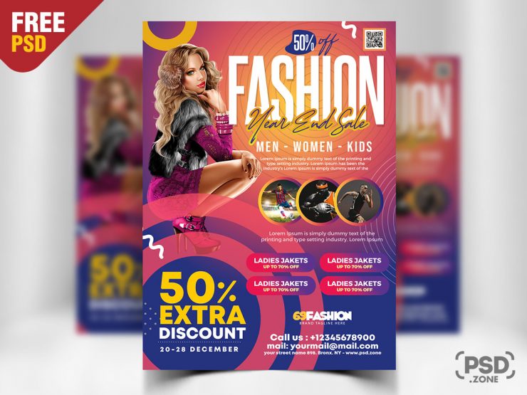 Year-End Fashion Sale Flyer Template