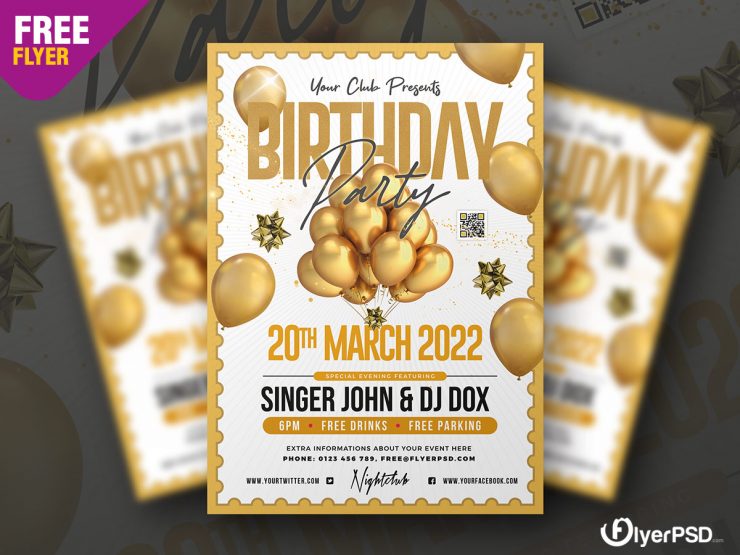 Birthday Party Flyer Design Template