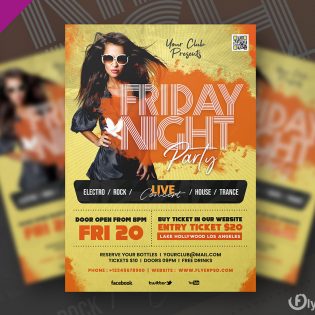 Friday Night Music Party Flyer Template
