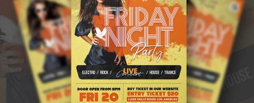 Friday Night Music Party Flyer Template