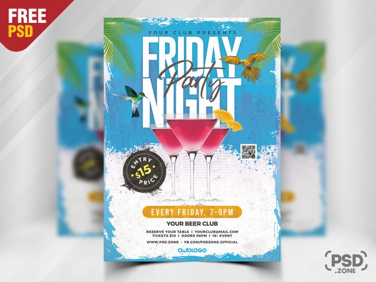 Friday Night Party Flyer Template Design