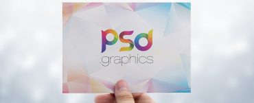 Holding Postcard in Hand Mockup Template