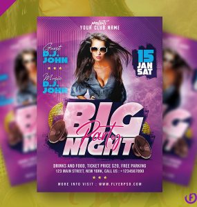 Party Night Flyer Template Design