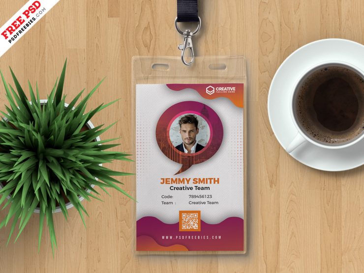 Corporate Office Photo Identity Card Design Template