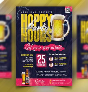 Happy Hour Party Flyer Design Template