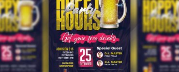 Happy Hour Party Flyer Design Template