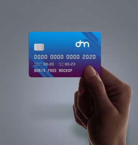 Holding Credit Card in Hand Mockup
