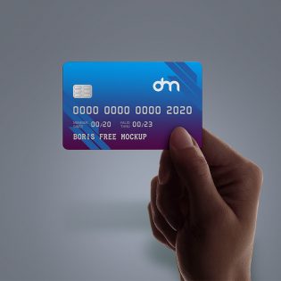 Holding Credit Card in Hand Mockup