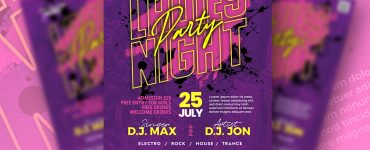 Ladies Night Music Party Flyer Design Template
