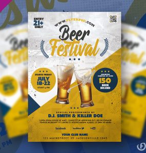 Beer Festival Flyer Template Design