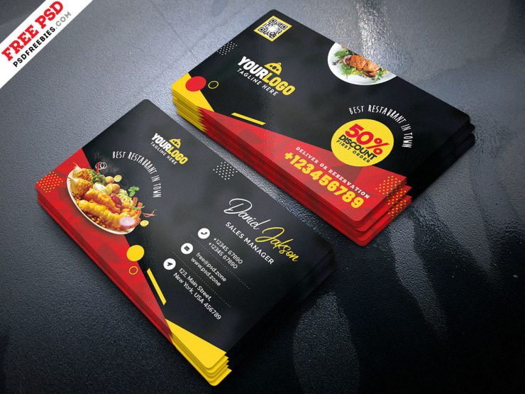 Fast Food Restaurant Business Card Template