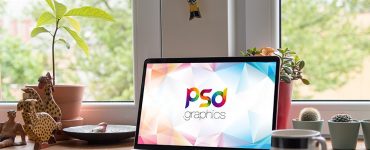 Indoor Macbook Pro Mockup PSD